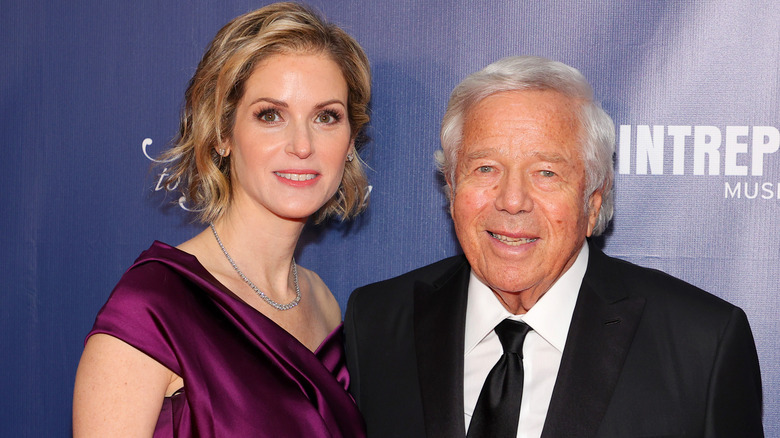 Dana Blumberg and Robert Kraft posing