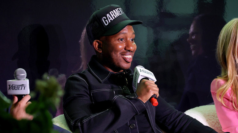 Chris Redd speaking at a panel