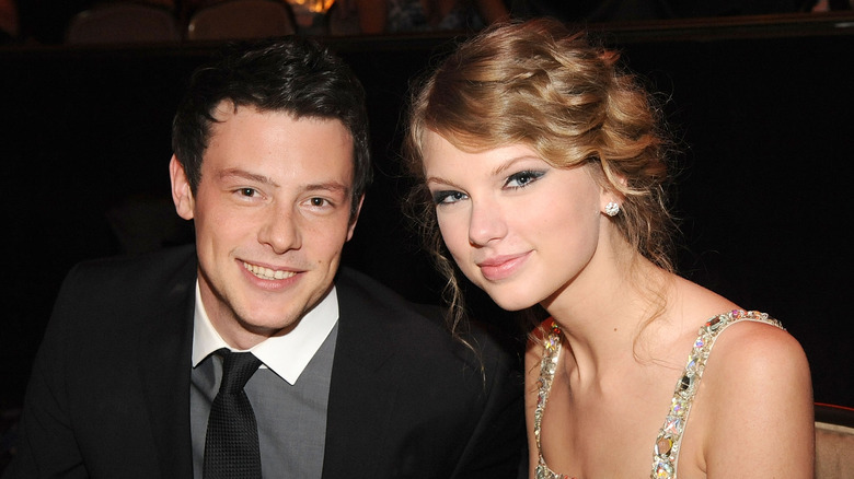 Cory Monteith and Taylor Swift smiling