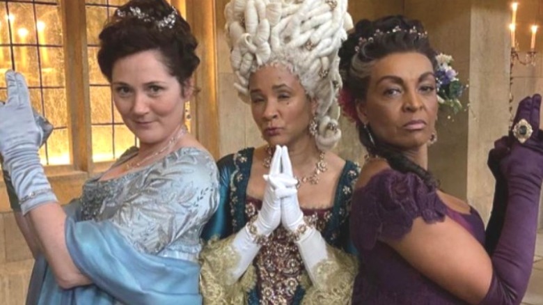  Bridgerton cast members  Golda Rosheuvel, Ruth Gemmell and Adjoa Andoh,