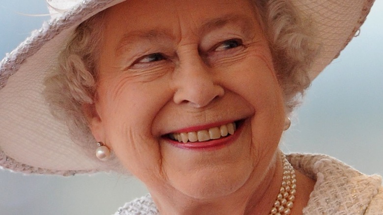 Queen Elizabeth smiling