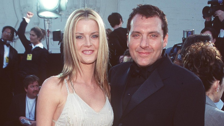 Maeve Quinlan smiling with Tom Sizemore