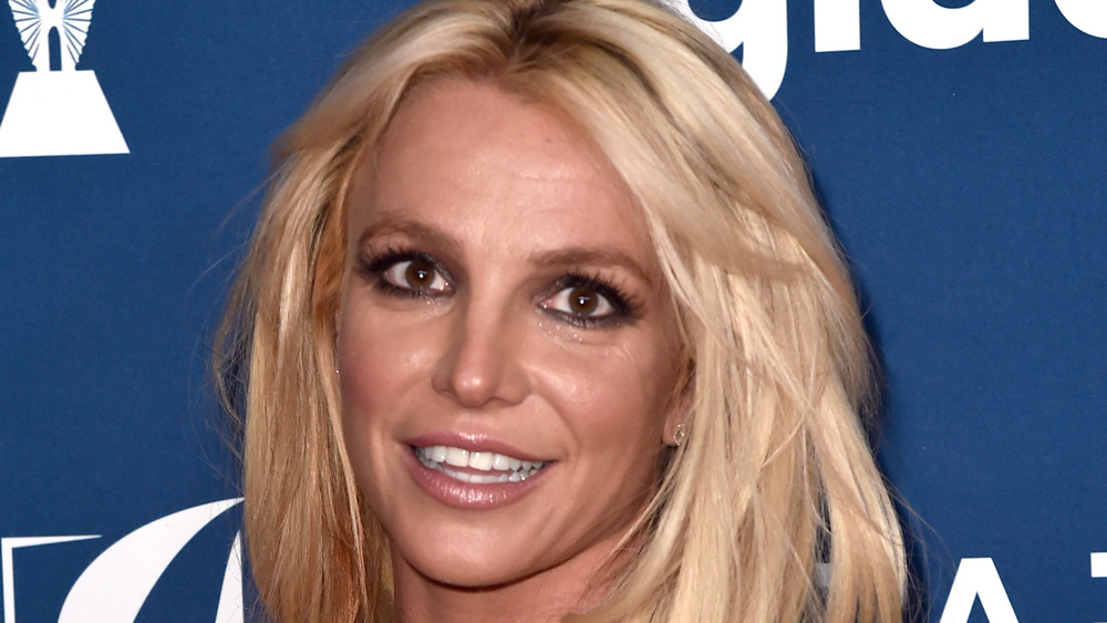 Britney Spears posing at an event 