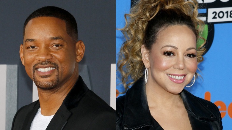 Mariah Carey and Will Smith smiling