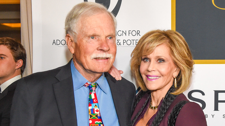 Ted Turner and Jane Fonda smiling