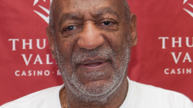 Bill Cosby at a press conference