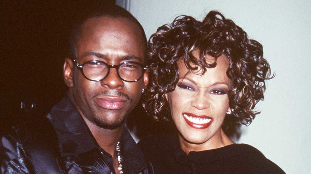 Whitney Houston and Bobby Brown posing together