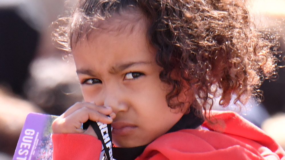 North West at an event with her family