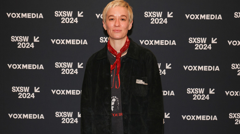 Megan Rapinoe, smirking
