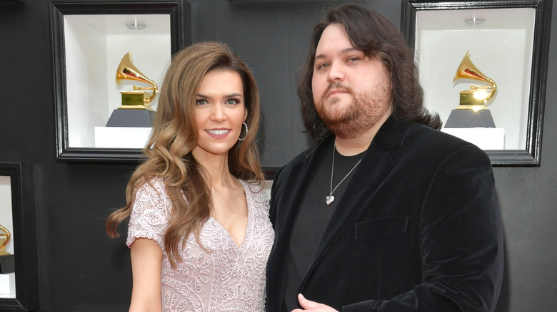 Wolfgang Van Halen, posing with his partner Andraia Allsop