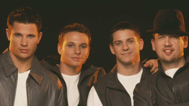 98 Degrees posing