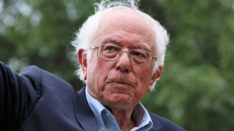 Bernie Sanders at a rally