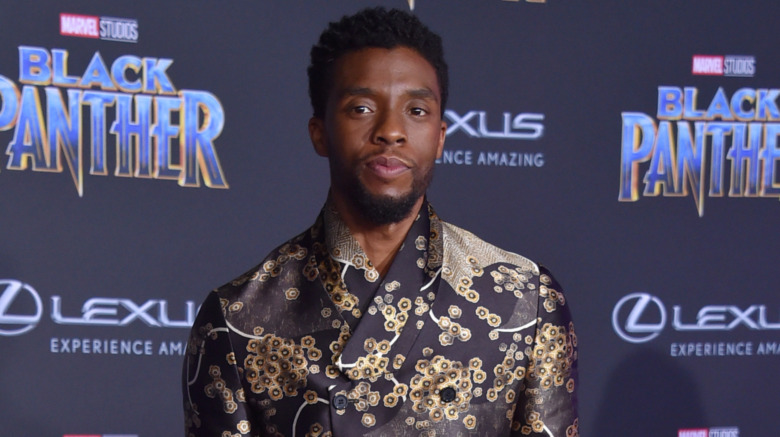 Chadwick Boseman in a stylish jacket