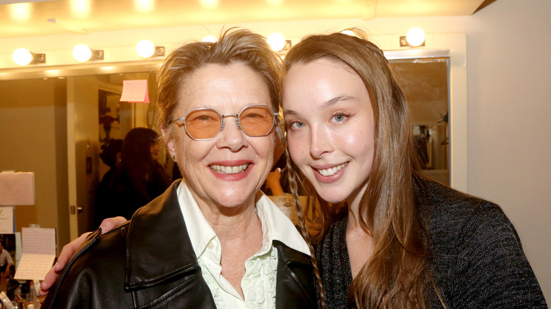Annette Bening and Ella Beatty backstage at the hit play 