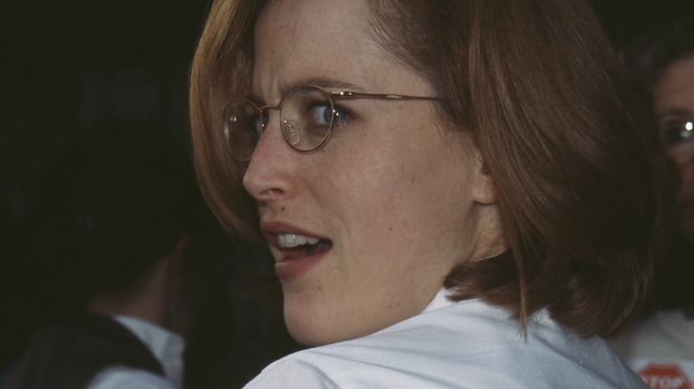 Profile image of Gillian Anderson looking horrified