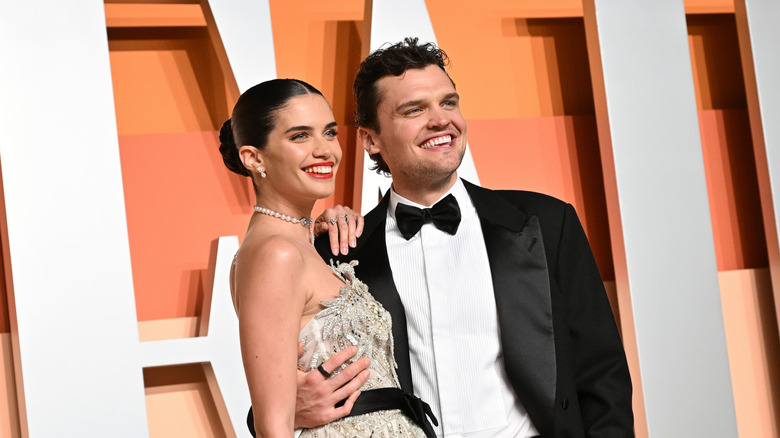 Sara Sampaio and Ray Nicholson at the 2025 Vanity Fair Oscar Party