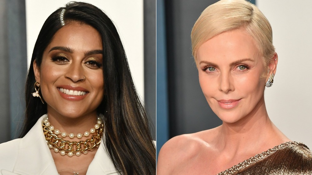 Lilly Singh and Charlize Theron