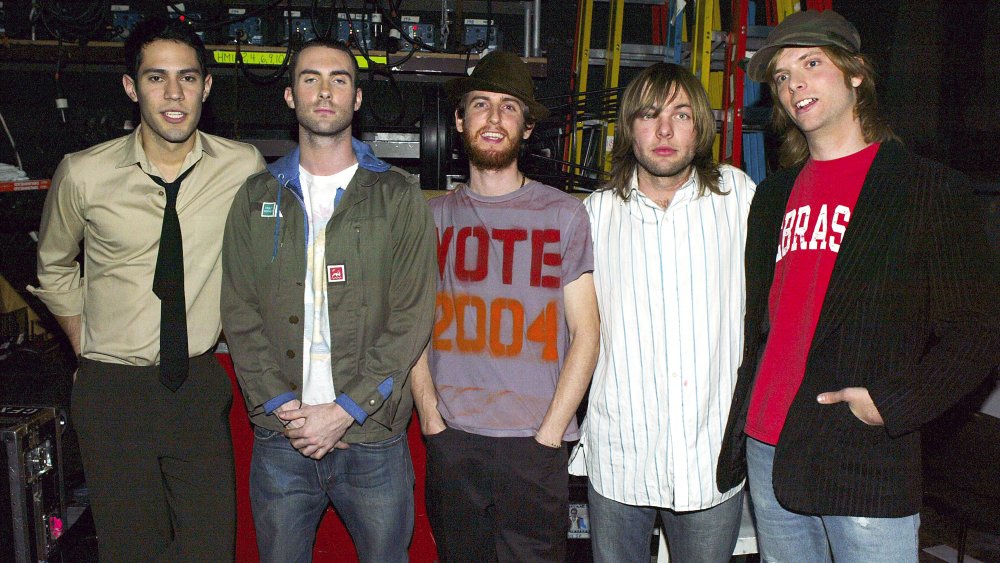 Maroon 5 backstage at TRL's Breakout Stars Week 