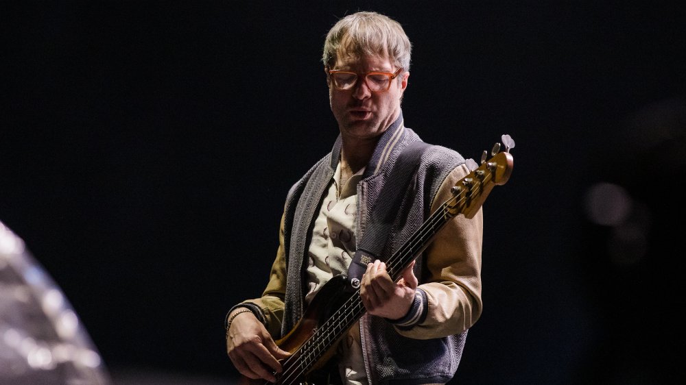 Mickey Madden performing with Maroon 5