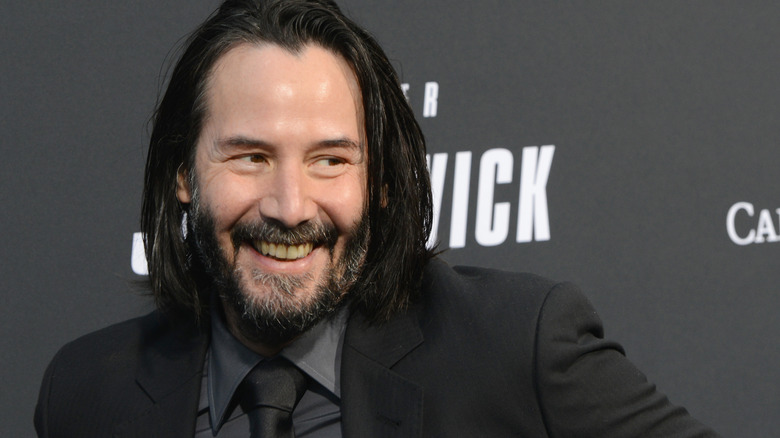 Keanu Reeves smiling