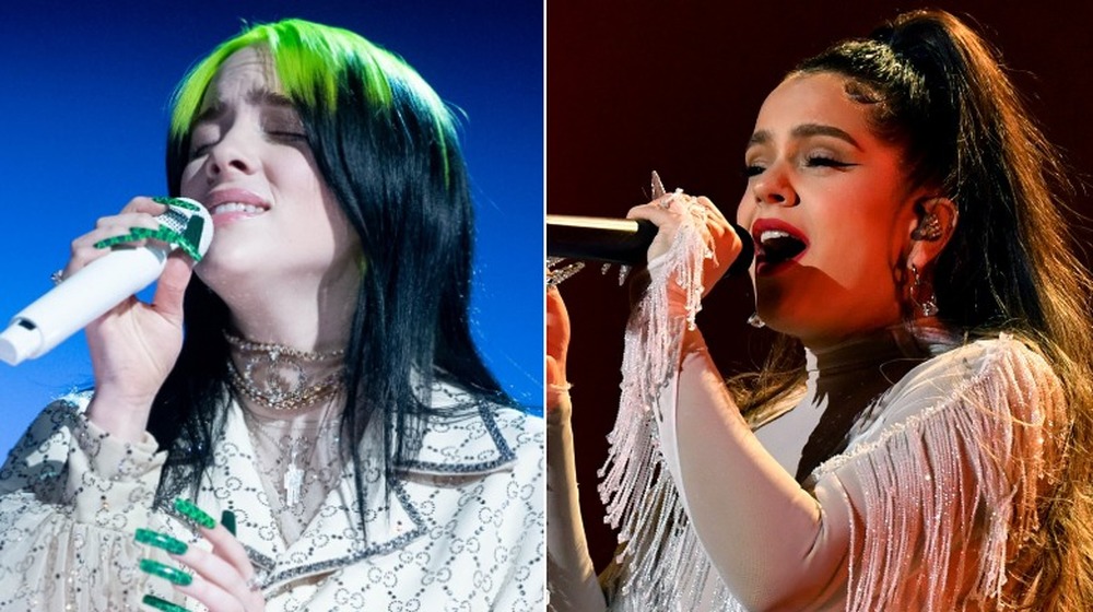 Billie Eilish singing, Rosalía singing