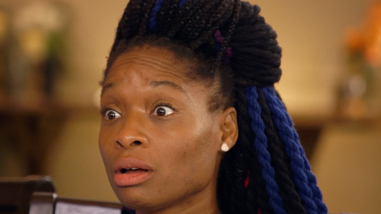 Wife Swap woman looking shocked