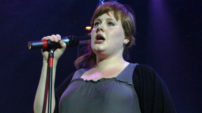 Adele performing