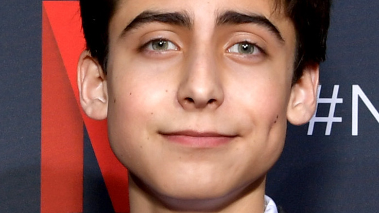 Aidan Gallagher on the red carpet
