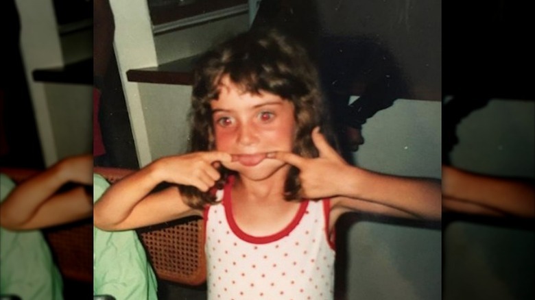 Alison Brie pulling faces childhood