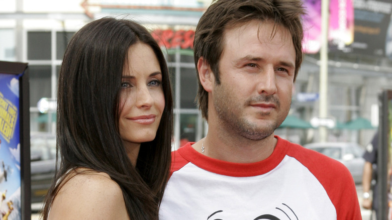 Courteney Cox and David Arquette smiling