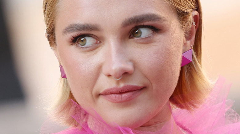 Florence Pugh with a septum piercing