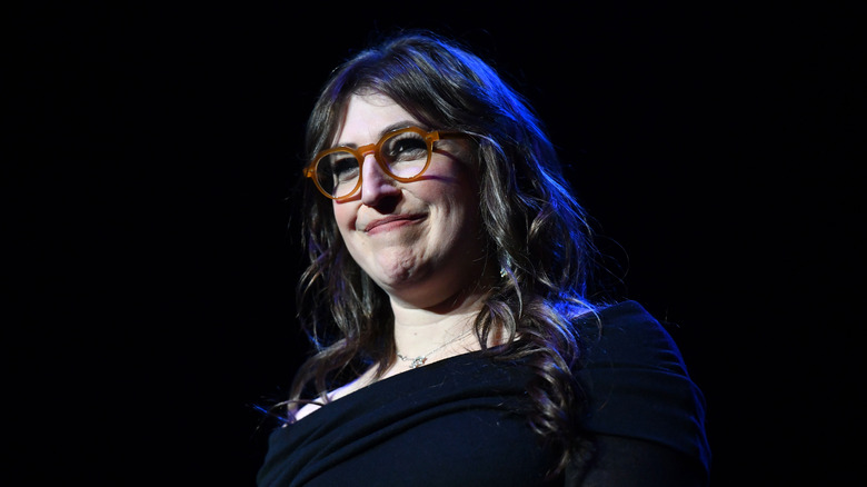 Mayim Bialik onstage in 2019