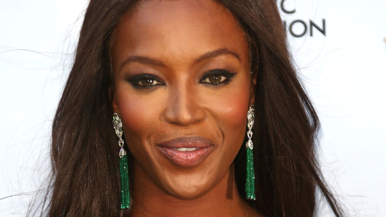 Naomi Campbell smiles