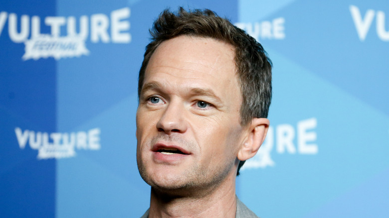 Neil Patrick Harris with his mouth slightly open