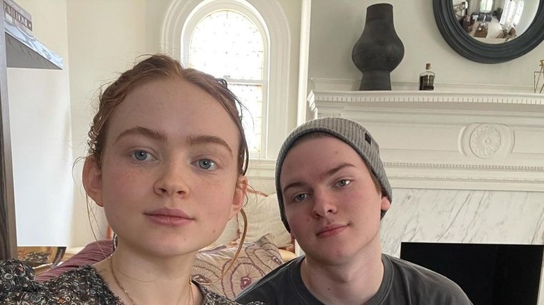Sadie Sink and her brother on Instagram