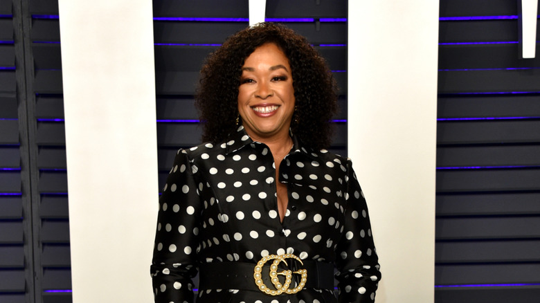 Shonda Rhimes wearing polka-dot top