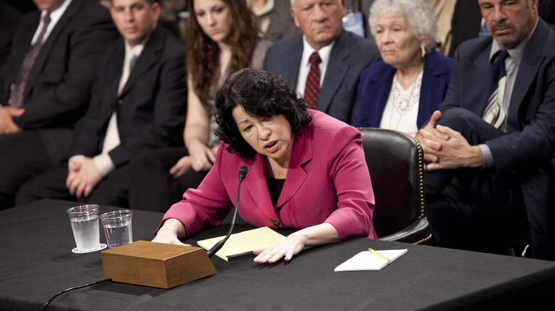 Sonia Sotomayor at her confirmation hearing