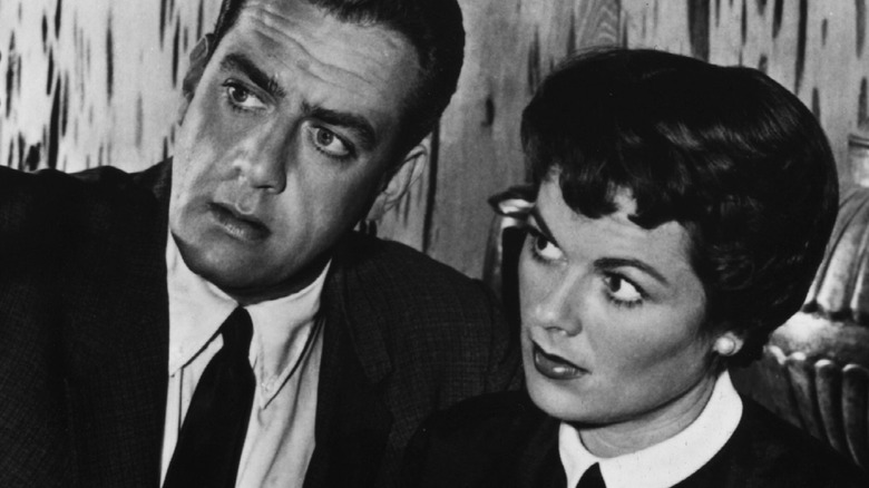 Raymond Burr and Barbara Hale in Perry Mason