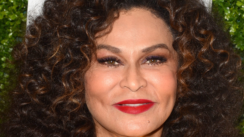 Tina Knowles smiles