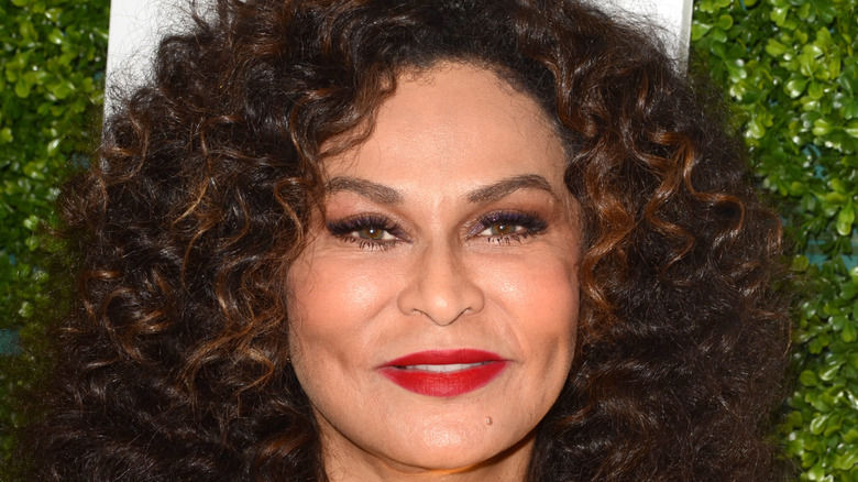 Tina Knowles smiles