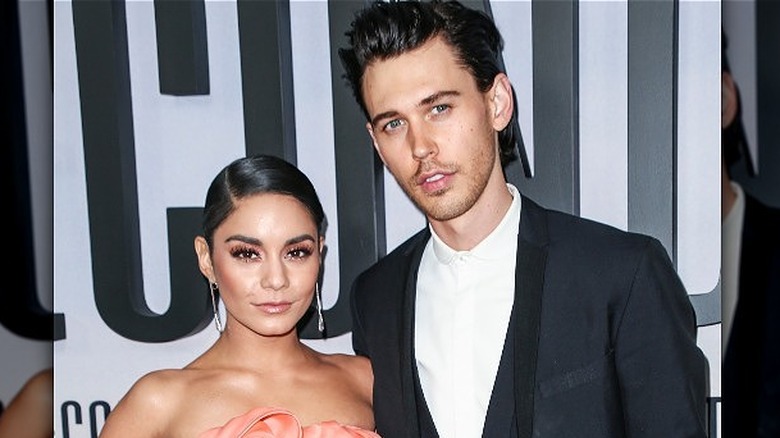 Vanessa Hudgens and Austin Butler, posing