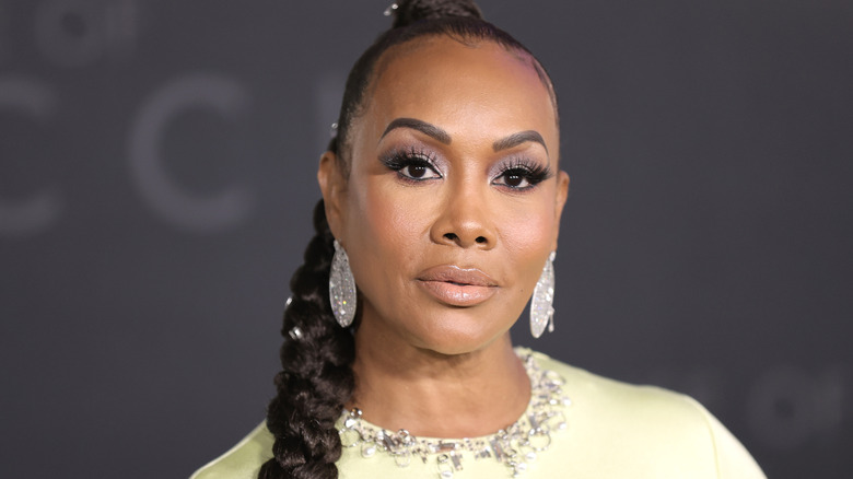 Vivica A Fox hair pulled back