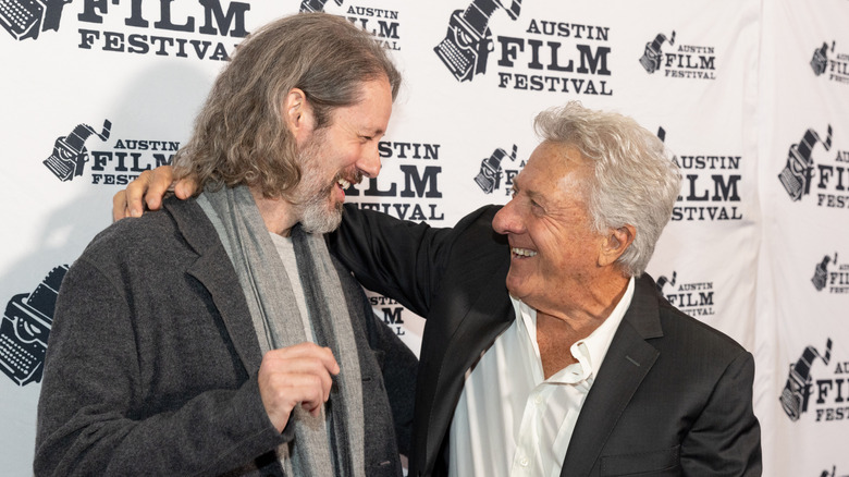 Darren Le Gallo and Dustin Hoffman at premiere of Sam and Kate
