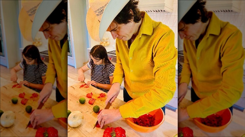 Kimbal Musk cooking with his daughter