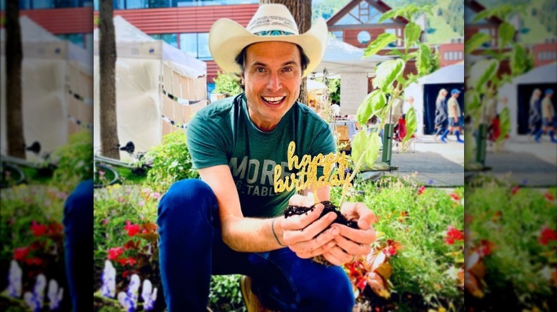 Kimbal Musk in a garden