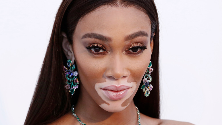 Winnie Harlow at red carpet event 