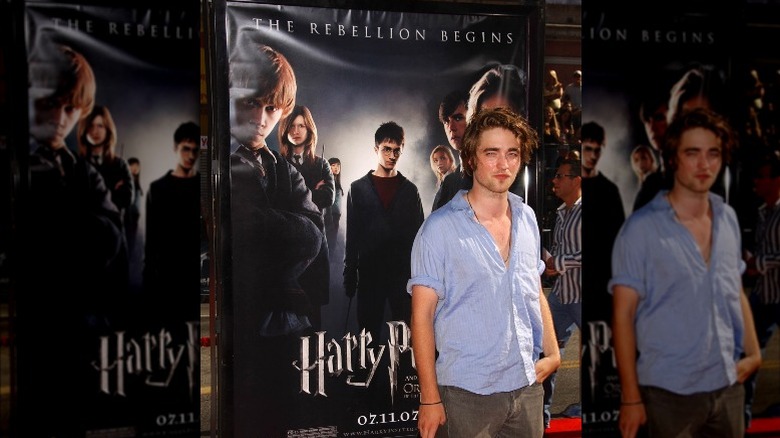 Robert Pattinson attending Harry Potter premiere