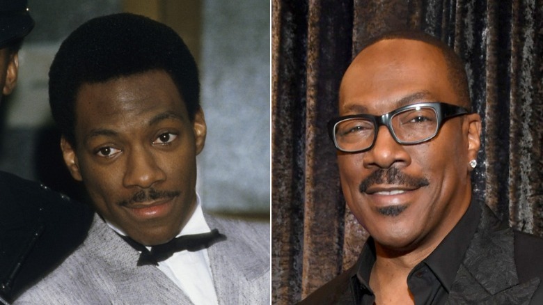 Young and old Eddie Murphy image split