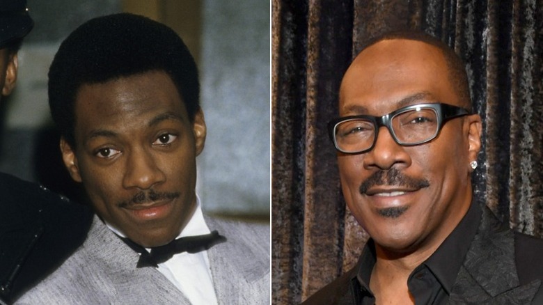 Young and old Eddie Murphy image split