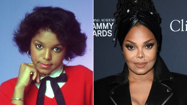 Young and old Janet Jackson image split